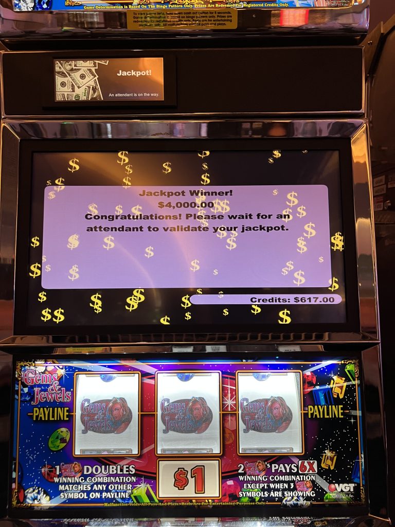 A jackpot I Won at Cherokee Casino West Siloam Springs 
